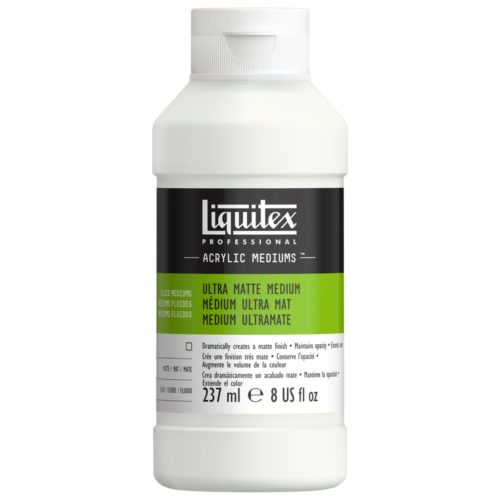 Liquitex Ultra Matte Medium to make acrylics more opaque