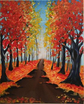 easy acrylic Painting Ideas autumn