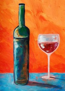 easy acrylic Painting Ideas wine