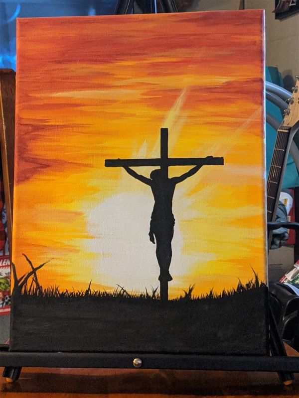 easy acrylic Painting Ideas jesus