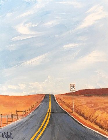easy acrylic Painting Ideas  road