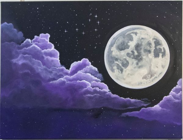 Easy moon Painting Ideas for Beginners
