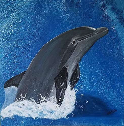 easy acrylic Painting Ideas dolphin