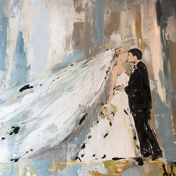 easy acrylic Painting Ideas wedding