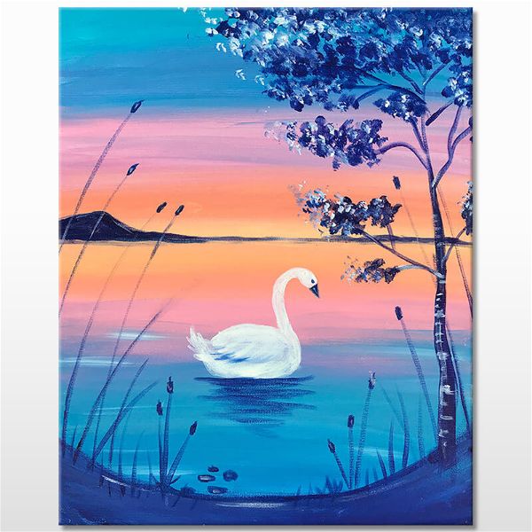 easy acrylic painting designs