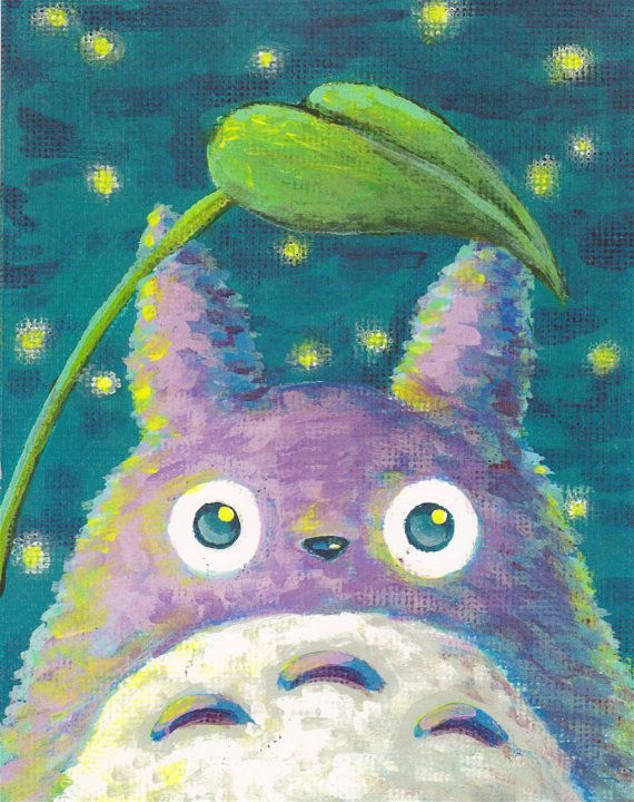 easy acrylic Painting Ideas ghibli