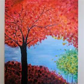 easy acrylic Painting Ideas fall