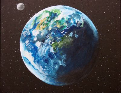 easy acrylic painting ideas mother earth