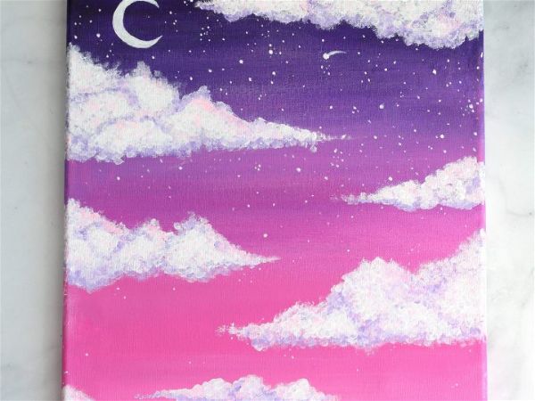 easy acrylic Painting Ideas sky