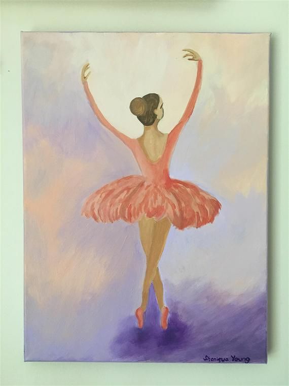easy acrylic Painting Ideas ballerina