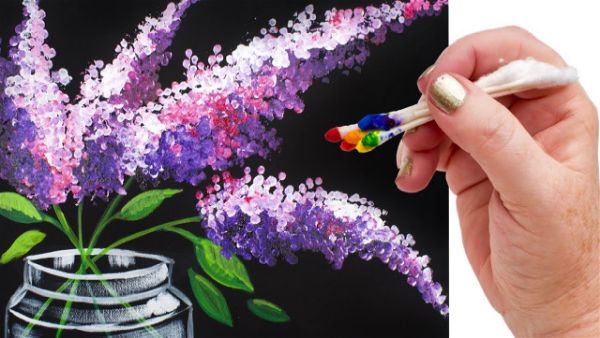 easy acrylic Painting Ideas flowers