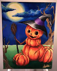 easy acrylic Painting Ideas halloween