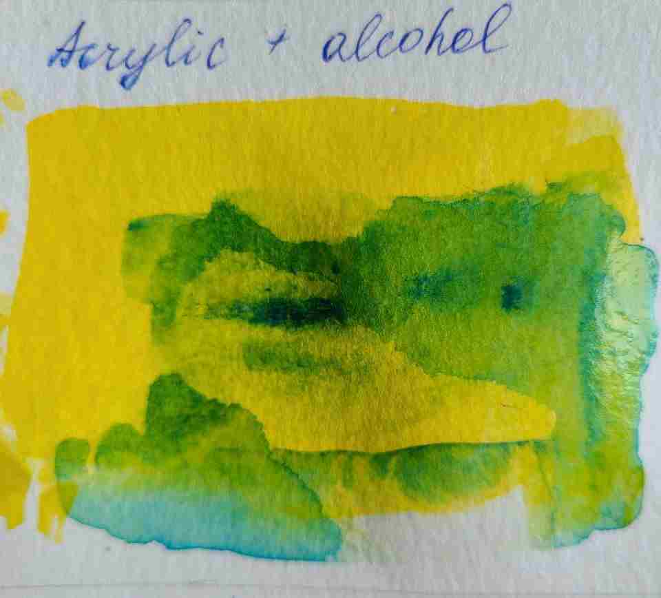 acrylic painting techniques dripping alcohol