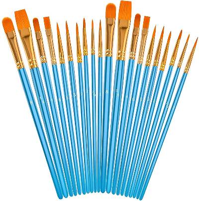 Fine Detail Synthetic Hair Hobby Wargaming Model Paint Brushes Set 10pc 