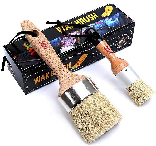 Rounded Chalk & Wax Brush 2 Set