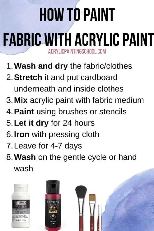 how to paint fabric with acrylic paint