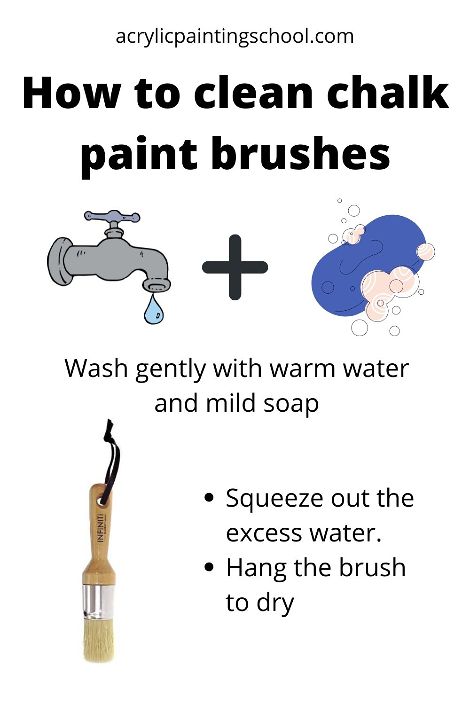 How to clean brushes after using chalk paint