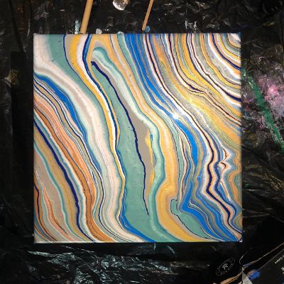 Paint and WATER Only 😲 Dutch Pour + Swipe?? MUST SEE Acrylic