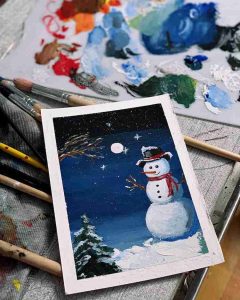 55+ Easy Winter Canvas Painting Ideas For Beginners | Acrylic Painting ...