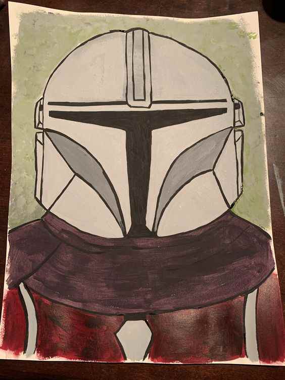 mandalorian Star Wars Painting Ideas