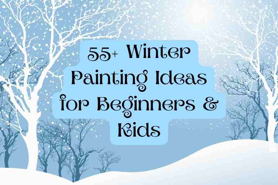 snow painting easy