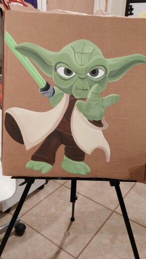 yoda Star Wars Painting Ideas