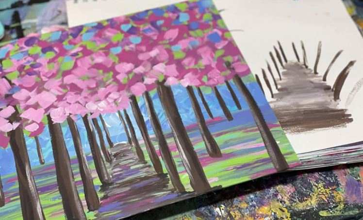 spring painting ideas for adults