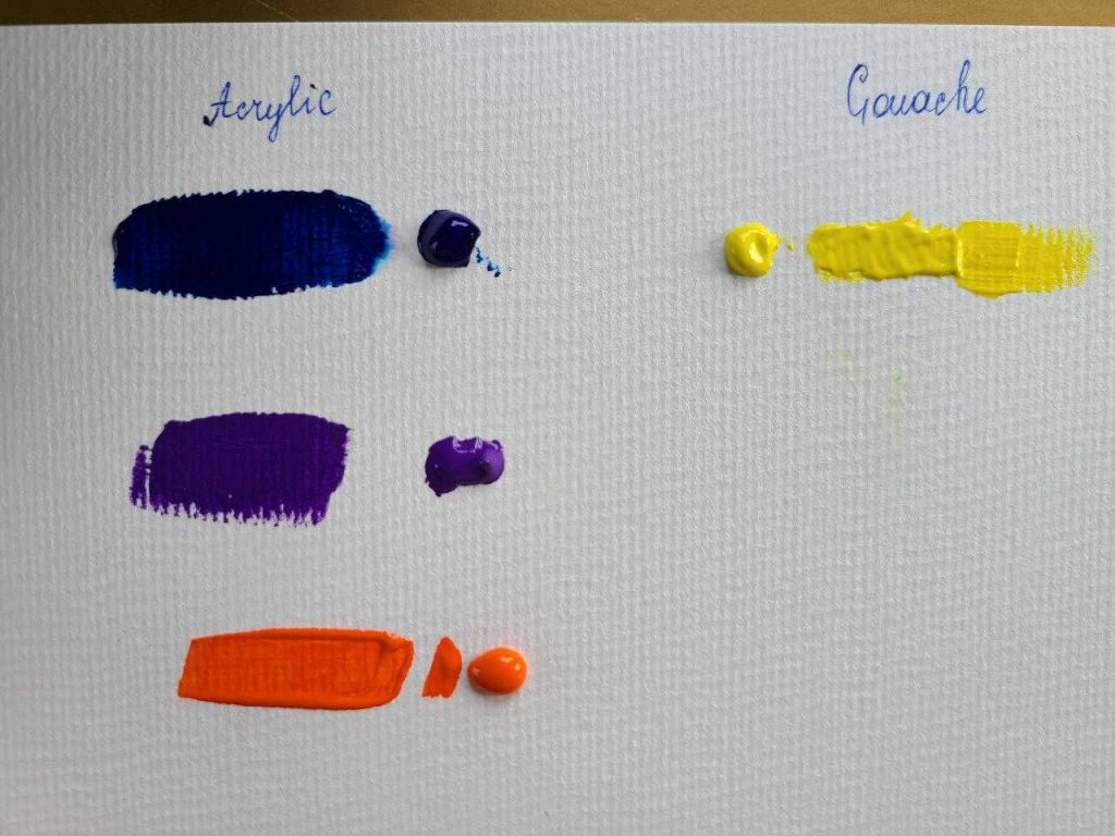 gouache vs acrylic consistency