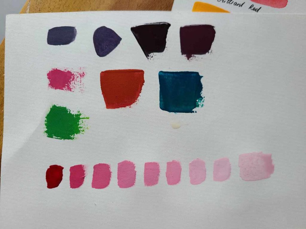 reeves gouache review mixing colors