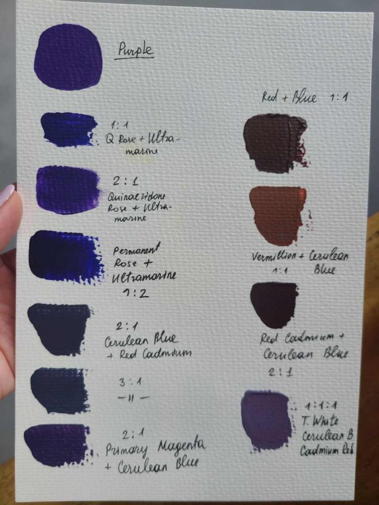 what colors make purple