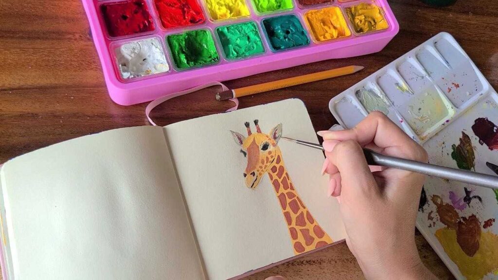 easy giraffe painting step 11