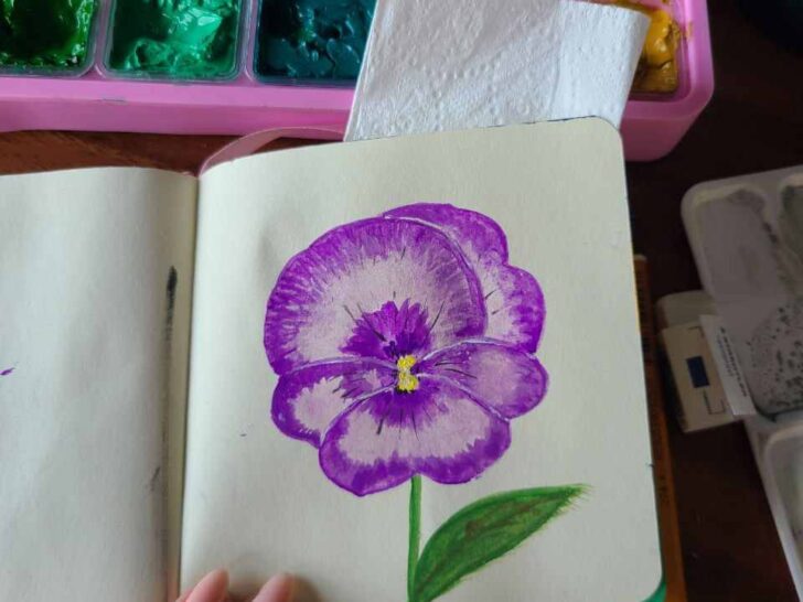 how to paint a pansy