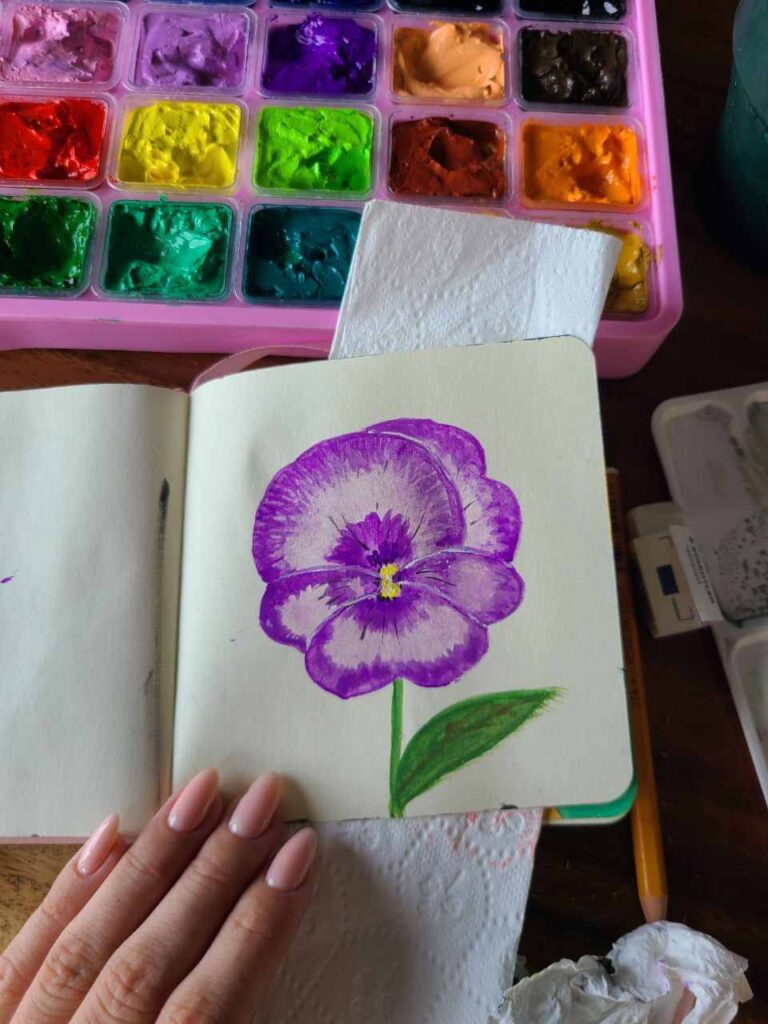 how to paint a pansy