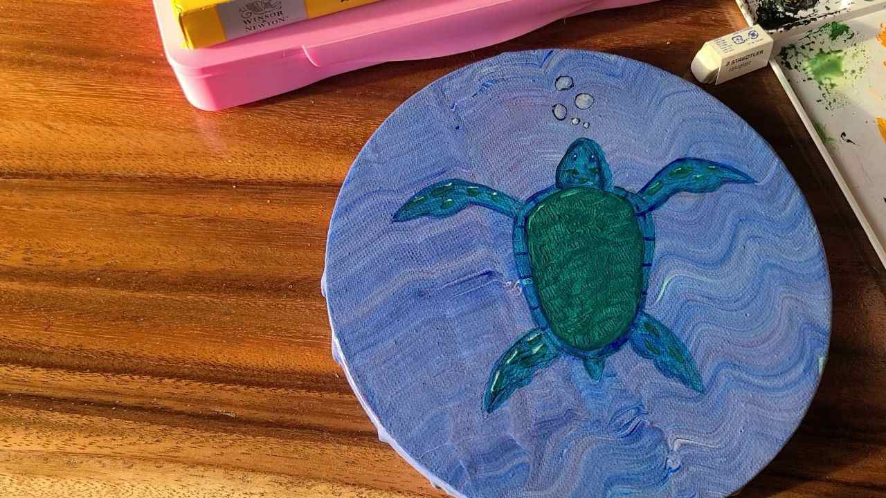 How to Paint Sea Turtle step 7