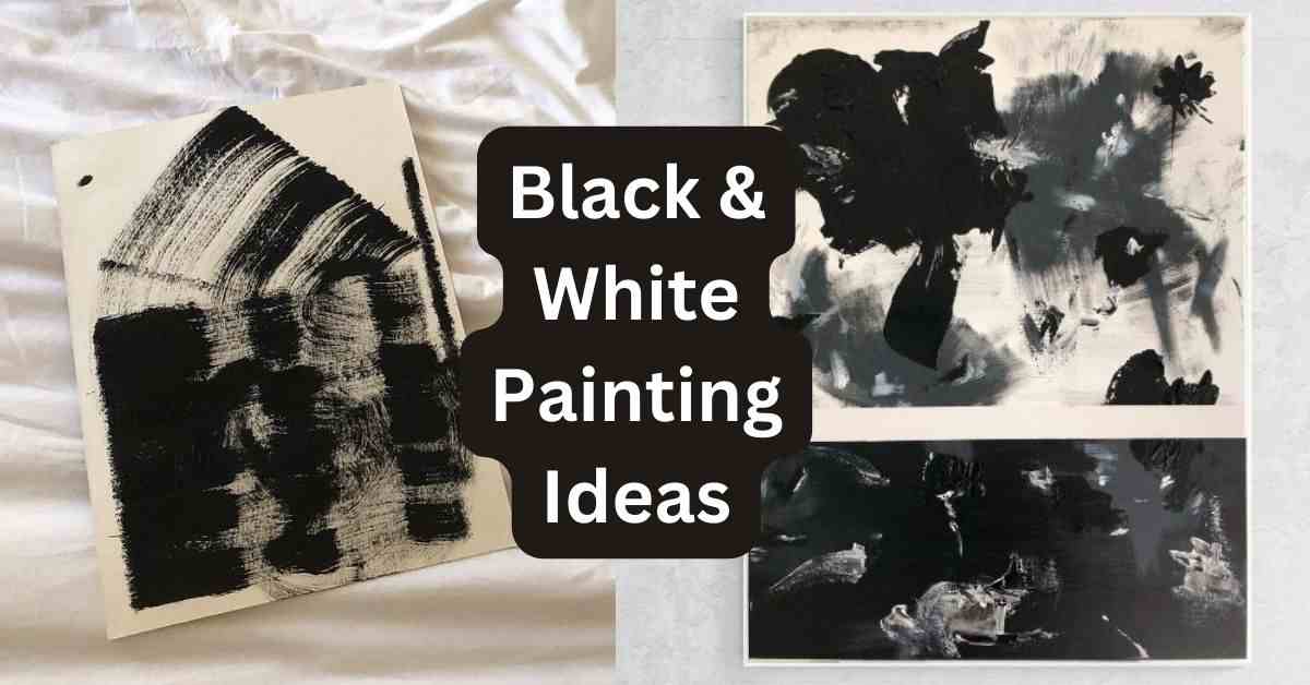 black and white painting ideas