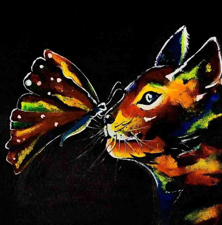 54 Easy Black Canvas Painting Ideas For You | Acrylic Painting School