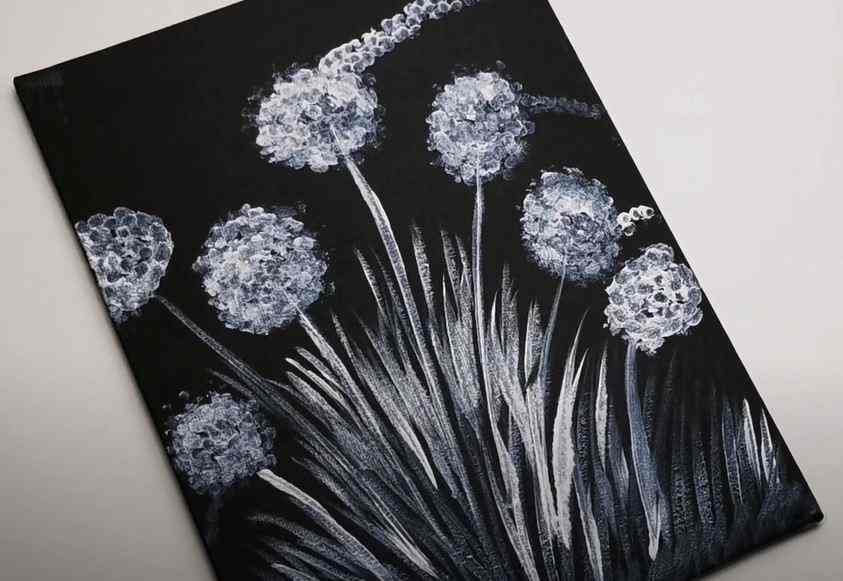 Easy Black Canvas Painting Ideas