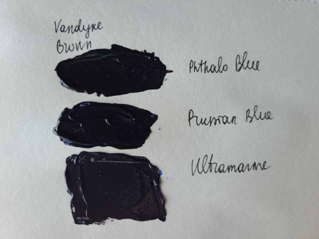 How to make black paint with brown
