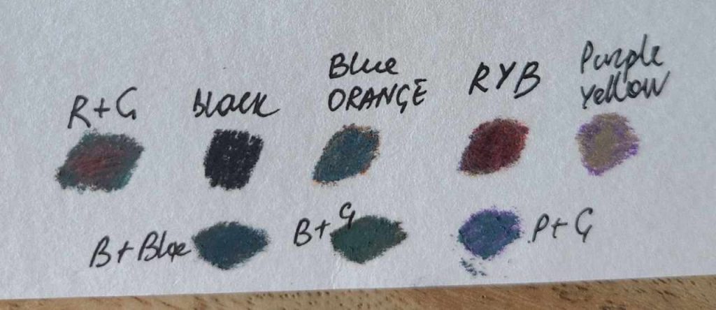 how to make black with colored pencils