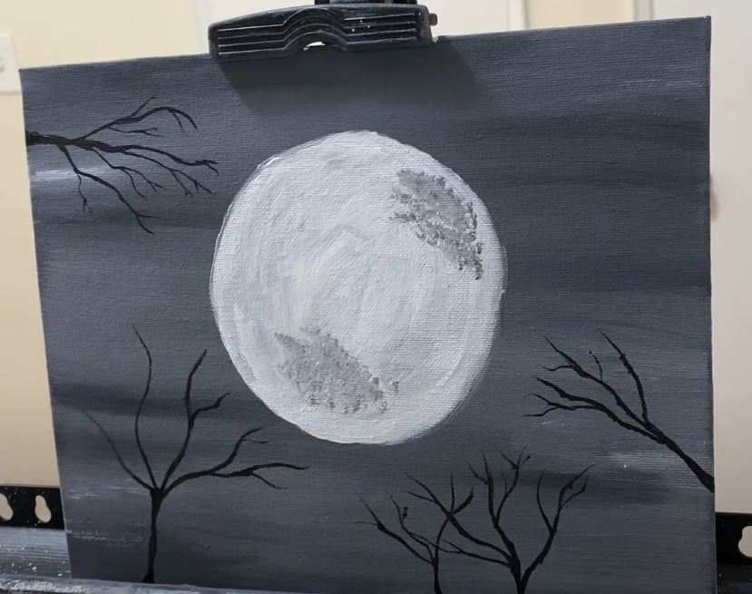 simple black and white painting