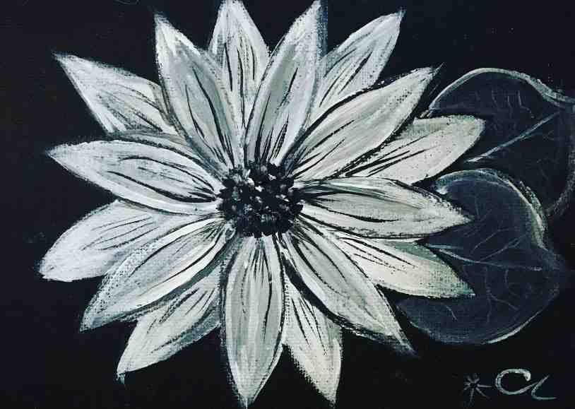 simple black and white painting