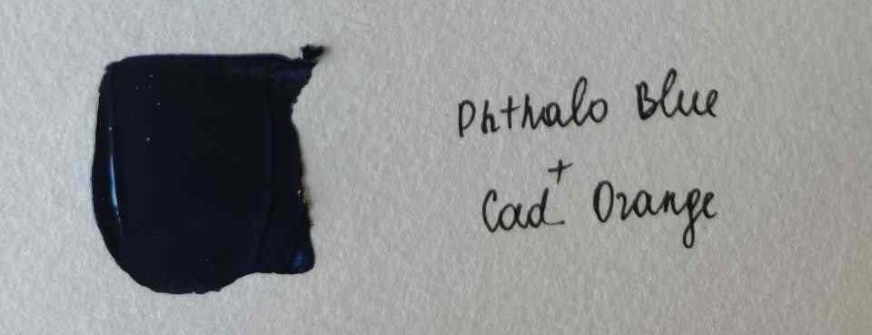 Phthalo Blue and Cadmium Orange