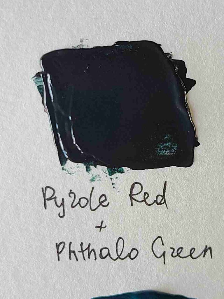 How to make black with phthalo green