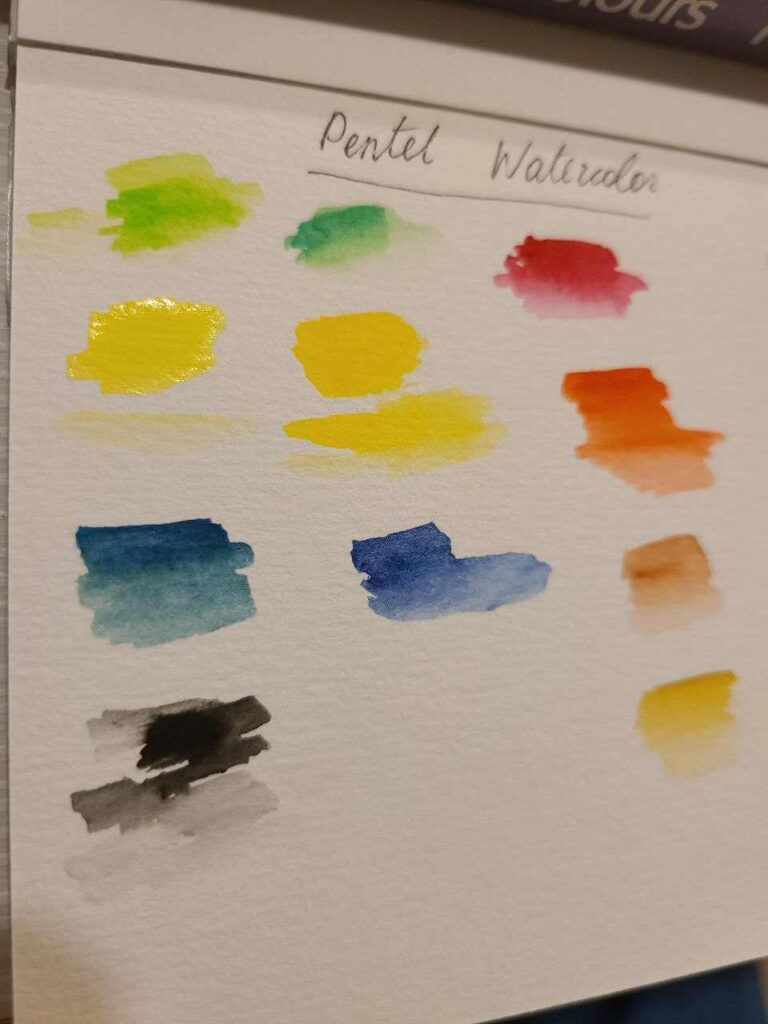 Pentel Watercolor Review colors