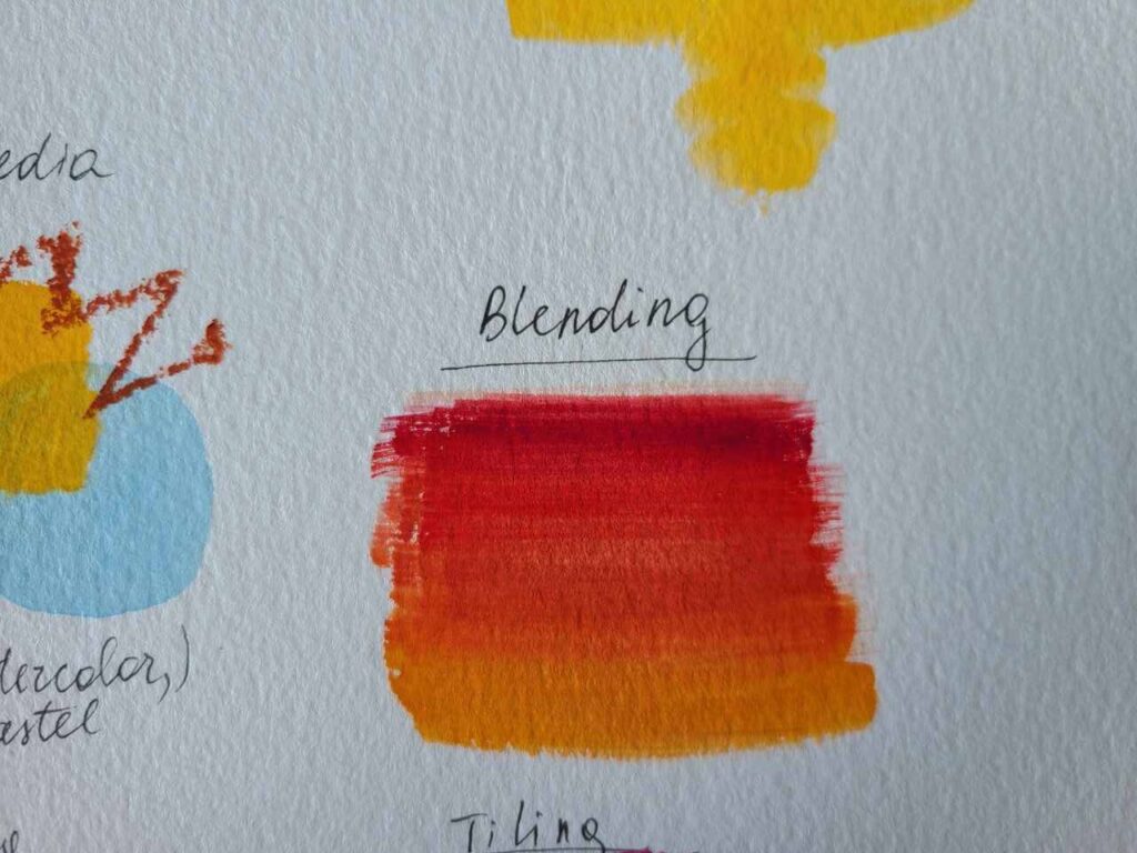 gouache blending