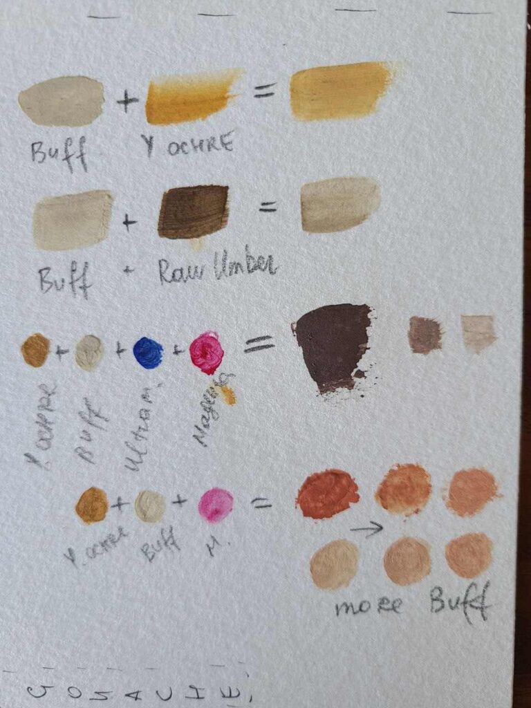 how to make skin tone color without white