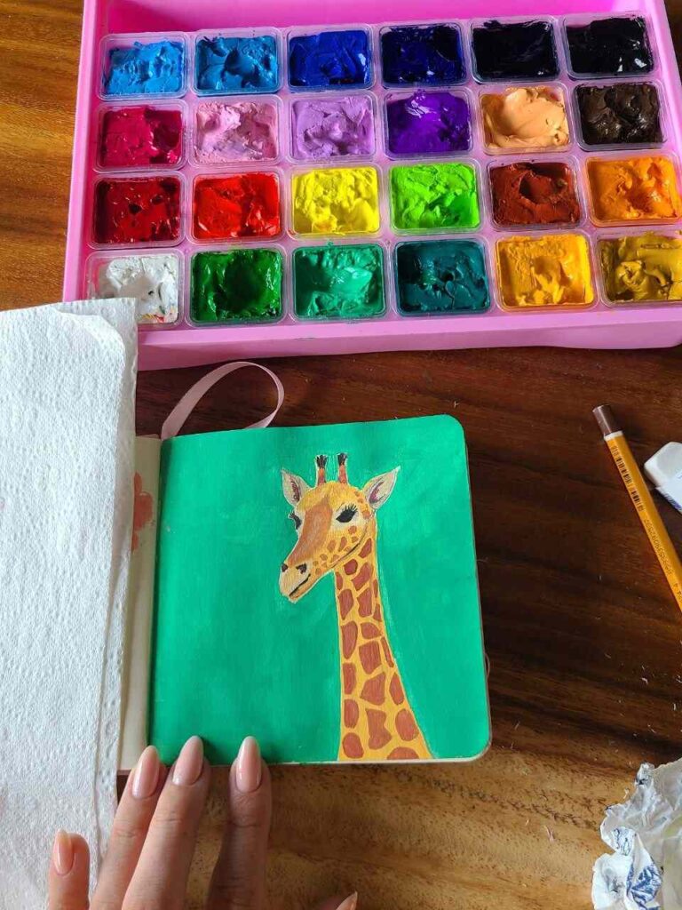 how to paint a giraffe