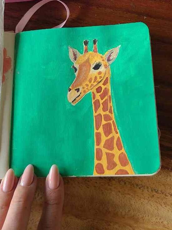 giraffe painting for kids