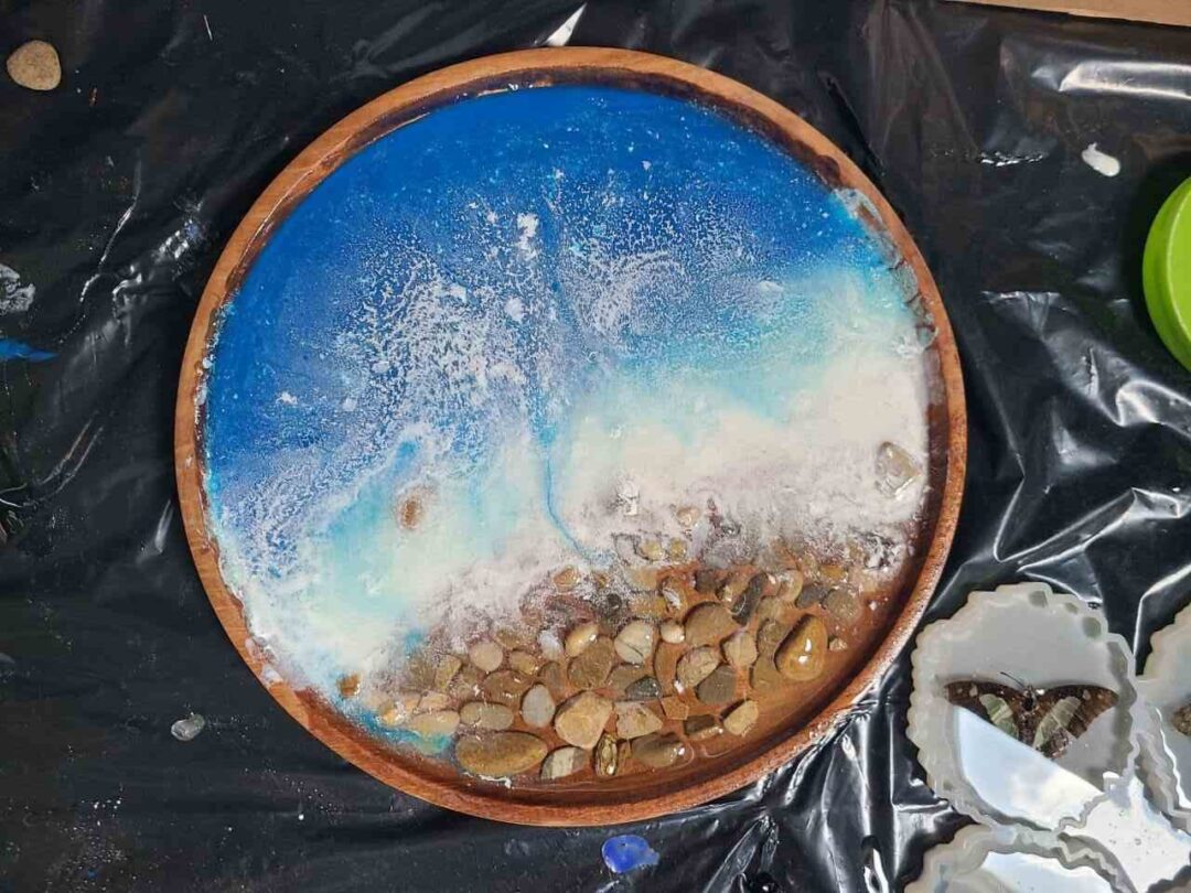 How To Make Ocean Resin Art On Wood [Step-by-Step Tutorial] | Acrylic ...