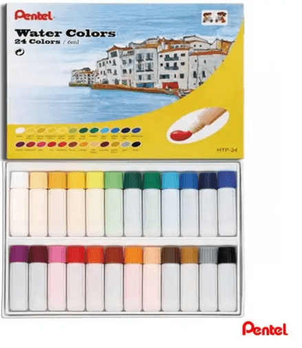 Pentel Arts Water Colors, Assorted Colors, Pack of 18 (WFRS-18)